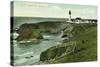 Newport, Oregon - View of a US Lighthouse-Lantern Press-Stretched Canvas