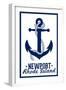 Newport, Rhode Island - Anchor Design-Lantern Press-Framed Art Print