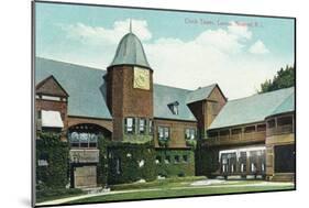 Newport, Rhode Island, Exterior View of the Casino and of the Clock Tower-Lantern Press-Mounted Art Print