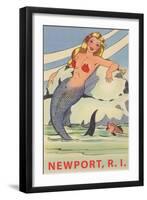 Newport, Rhode Island, Mermaid-null-Framed Art Print