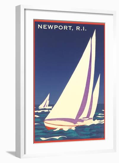 Newport, Rhode Island, Sailboat Graphics-null-Framed Art Print