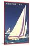 Newport, Rhode Island, Sailboat Graphics-null-Stretched Canvas