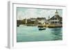 Newport, Rhode Island, View of the New York Yacht Club Station-Lantern Press-Framed Art Print