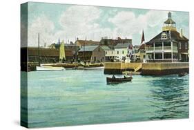 Newport, Rhode Island, View of the New York Yacht Club Station-Lantern Press-Stretched Canvas