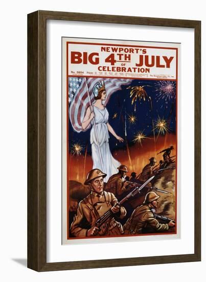 Newport's Big 4th of July Celebration Poster-null-Framed Giclee Print