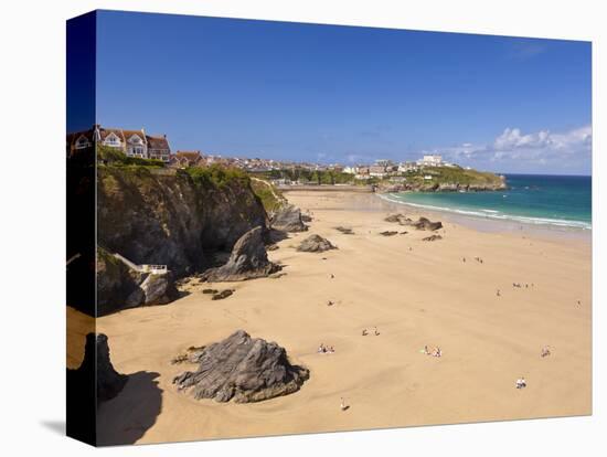 Newquay Beach in Summer, Cornwall, England, United Kingdom, Europe-Neale Clark-Stretched Canvas