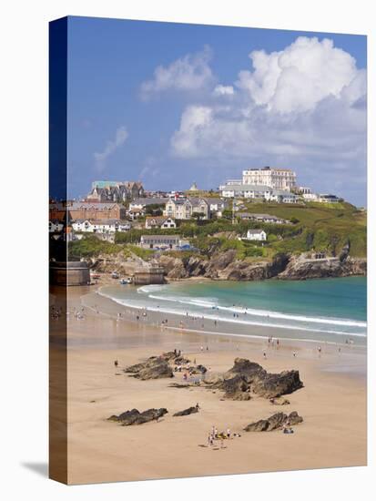 Newquay Beach in Summer, Cornwall, England, United Kingdom, Europe-Neale Clark-Stretched Canvas