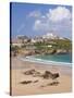 Newquay Beach in Summer, Cornwall, England, United Kingdom, Europe-Neale Clark-Stretched Canvas