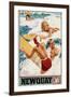 Newquay on the Cornish Coast Poster-Alfred Lambart-Framed Giclee Print