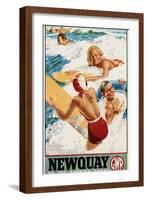 Newquay on the Cornish Coast Poster-Alfred Lambart-Framed Giclee Print