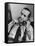 News Commentator, Edward R. Murrow with cigarette in mouth, tie loose, resting in his chair-Lisa Larsen-Framed Stretched Canvas