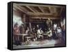 News from India: Tavern Scene-Alfred W. Elmore-Framed Stretched Canvas