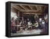 News from India: Tavern Scene-Alfred W. Elmore-Framed Stretched Canvas