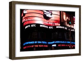 News in Times Square I-Erin Berzel-Framed Photographic Print