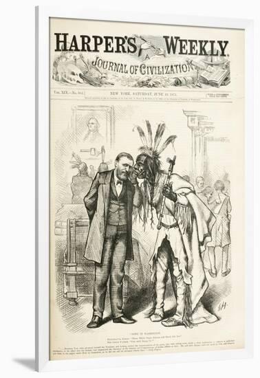 News in Washington, 1875-Thomas Nast-Framed Giclee Print