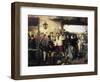 News of Peace of Villafranca-Domenico Induno-Framed Premium Giclee Print