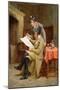 News of the Army, C.1900 (Oil on Panel)-John Arthur Lomax-Mounted Giclee Print