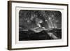 News of the Fall of Sebastopol, Shower of Parachute Rockets and Bonfire, in Woolwich Marshes-null-Framed Giclee Print