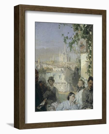 News of the Peace of Villafranca, Detail, 1862-Domenico Induno-Framed Giclee Print