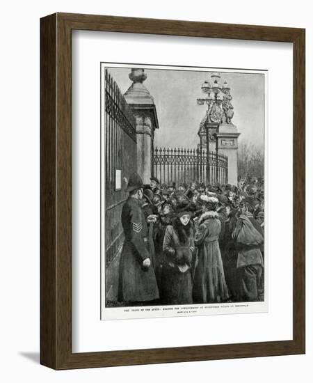 News of Victoria's Death-HM Paget-Framed Art Print