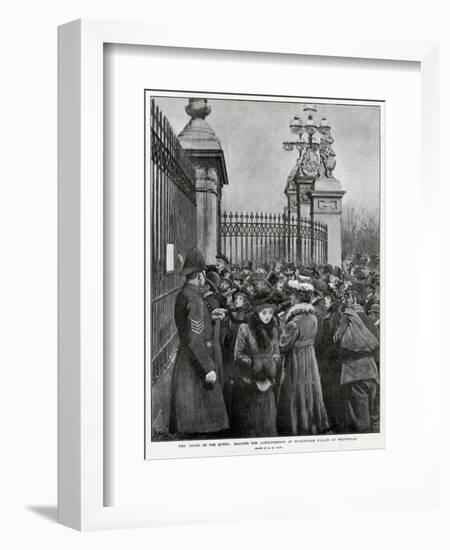 News of Victoria's Death-HM Paget-Framed Art Print