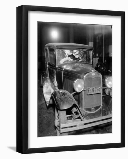 News Photo of Bullet-Riddled Automobile in Chicago, Ca. 1934-null-Framed Giclee Print