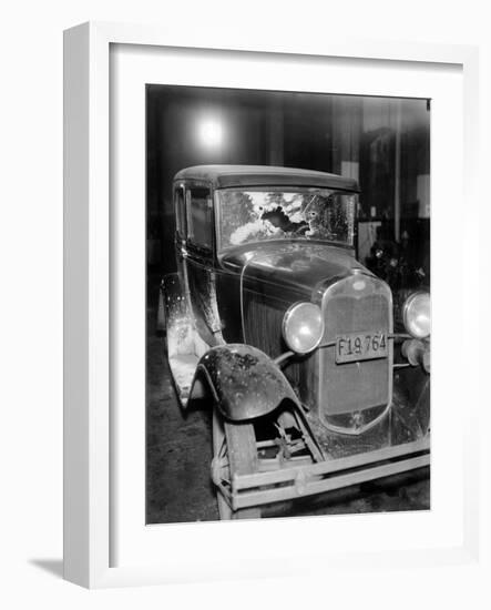 News Photo of Bullet-Riddled Automobile in Chicago, Ca. 1934-null-Framed Giclee Print