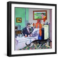 News Travels Slowly for the Conformist, 1982-Peter Wilson-Framed Giclee Print