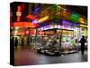 Newsagent, Queen Street Mall at Night, Brisbane, Queensland, Australia-David Wall-Stretched Canvas