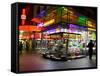 Newsagent, Queen Street Mall at Night, Brisbane, Queensland, Australia-David Wall-Framed Stretched Canvas