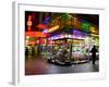 Newsagent, Queen Street Mall at Night, Brisbane, Queensland, Australia-David Wall-Framed Photographic Print