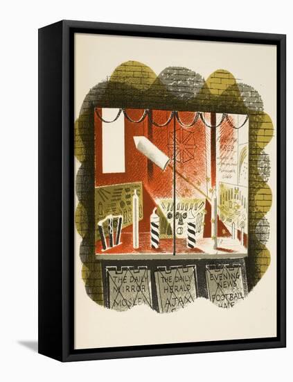 Newsagents-Eric Ravilious-Framed Stretched Canvas