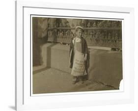 Newsboy Freddie Kafer-Lewis Wickes Hine-Framed Photographic Print