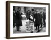 Newsboy Ned Parfett Announcing the Sinking of the 'Titanic' Outside the Offices of the White Star…-null-Framed Photographic Print