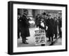 Newsboy Ned Parfett Announcing the Sinking of the 'Titanic' Outside the Offices of the White Star…-null-Framed Photographic Print