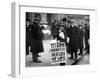 Newsboy Ned Parfett Announcing the Sinking of the 'Titanic' Outside the Offices of the White Star…-null-Framed Photographic Print