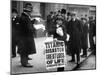 Newsboy Ned Parfett Announcing the Sinking of the 'Titanic' Outside the Offices of the White Star…-null-Mounted Photographic Print