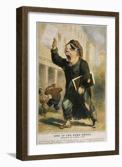 Newsboy Shouting, 1847-Sarony & Major-Framed Giclee Print