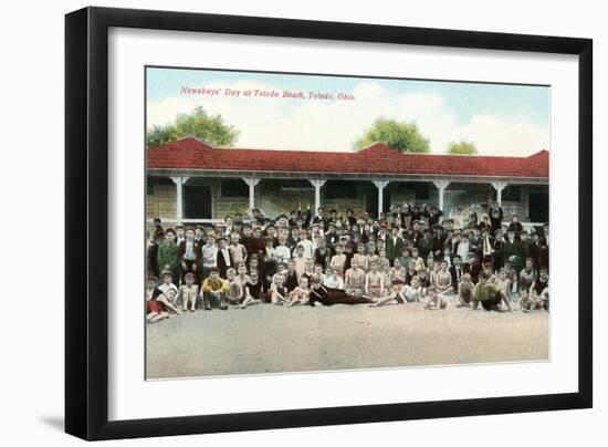 Newsboys Day, Toledo Beach-null-Framed Art Print