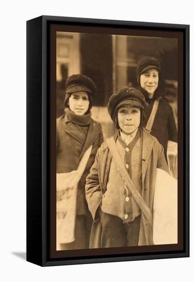 Newsboys-Lewis Wickes Hine-Framed Stretched Canvas