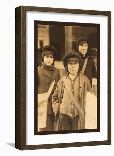 Newsboys-Lewis Wickes Hine-Framed Art Print