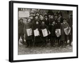 Newsies-Lewis Wickes Hine-Framed Photo