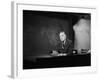 Newsman Walter Cronkite on the Air-null-Framed Premium Photographic Print