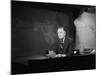 Newsman Walter Cronkite on the Air-null-Mounted Premium Photographic Print