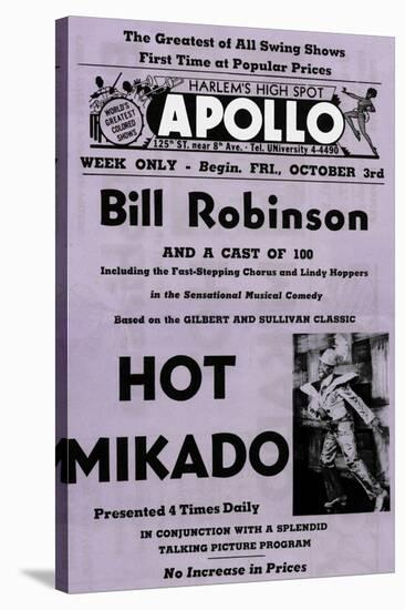 Newspaper Ad Proof Sheet for Apollo Theatre: Bill Robinson in Hot Mikado-null-Stretched Canvas