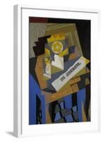 Newspaper and Fruit Dish, 1916-Juan Gris-Framed Giclee Print