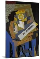 Newspaper and Fruit Dish, 1916-Juan Gris-Mounted Giclee Print