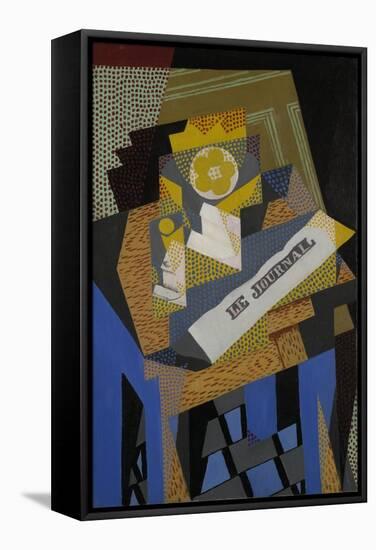 Newspaper and Fruit Dish, 1916-Juan Gris-Framed Stretched Canvas