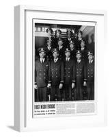 Newspaper Article Depicting the First African American Ensigns to the US Navy-null-Framed Giclee Print