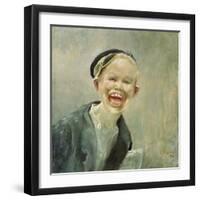 Newspaper boy by Christian Krohg-Christian Krohg-Framed Giclee Print